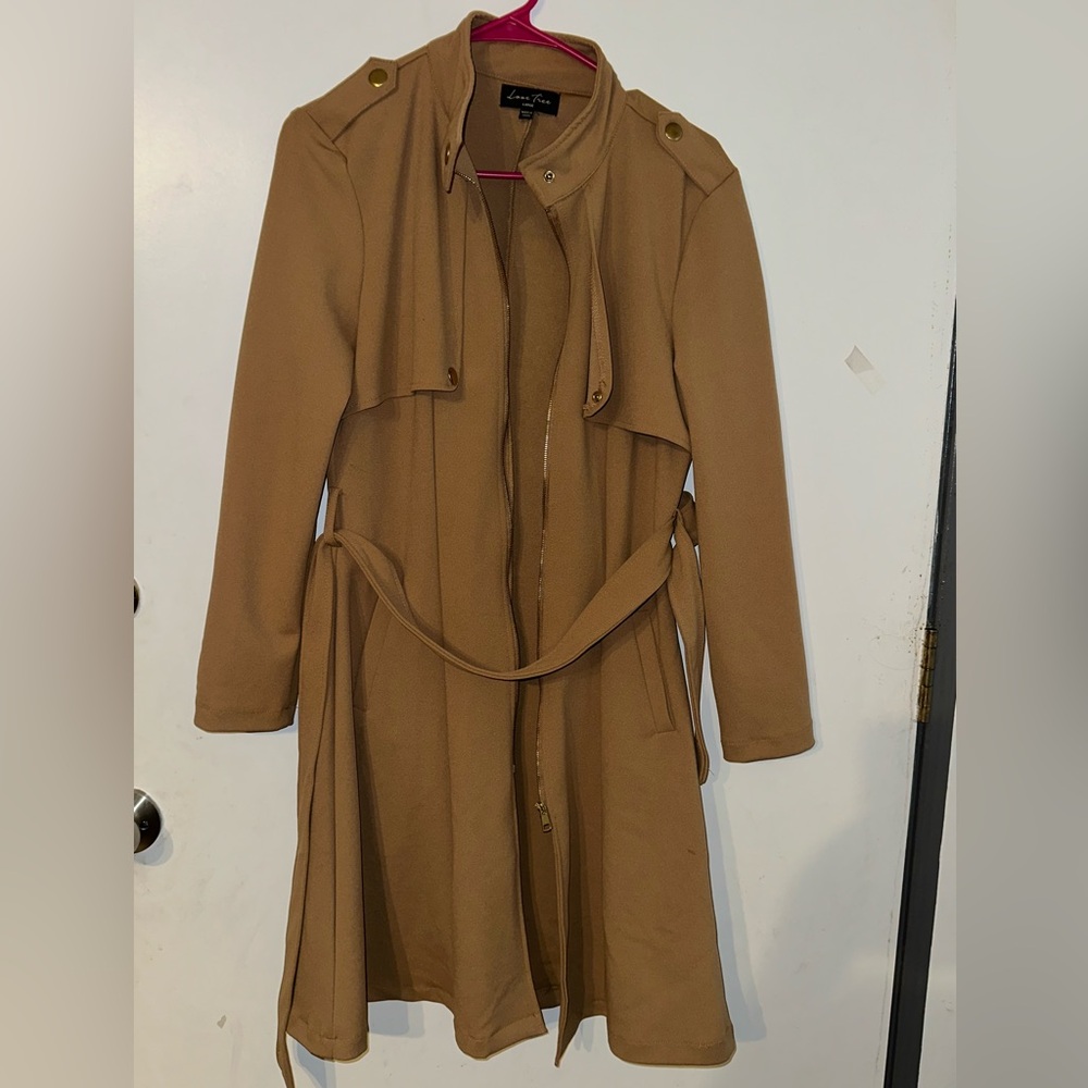 Love Tree Tan Zip-Front Jacket